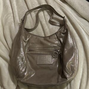 Coach Poppy Gold sparkling Bag purse. EUC.‎ Shiny with lots of room